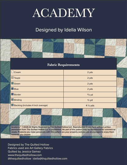 Academy Quilt Pattern