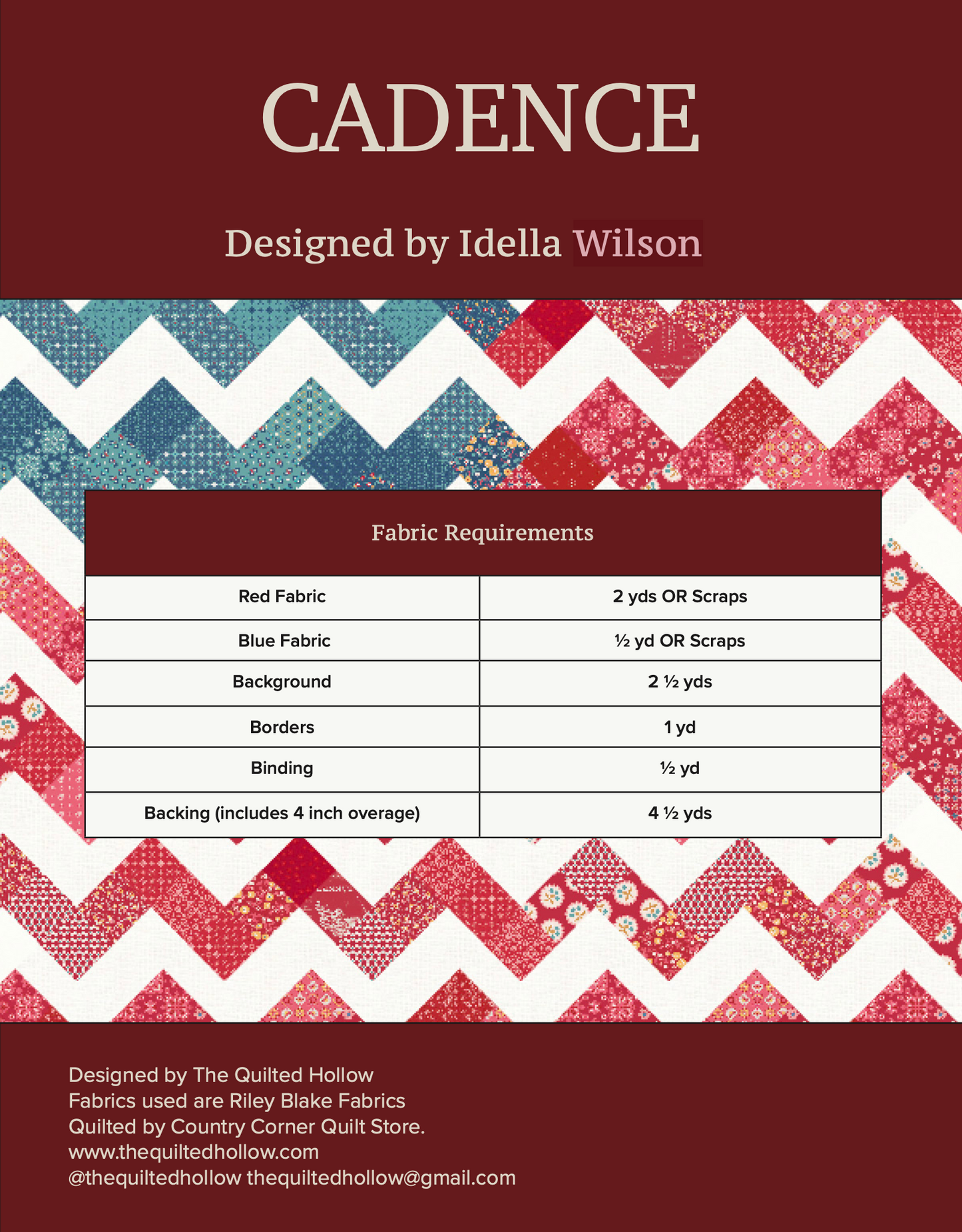 Cadence Quilt Pattern PDF